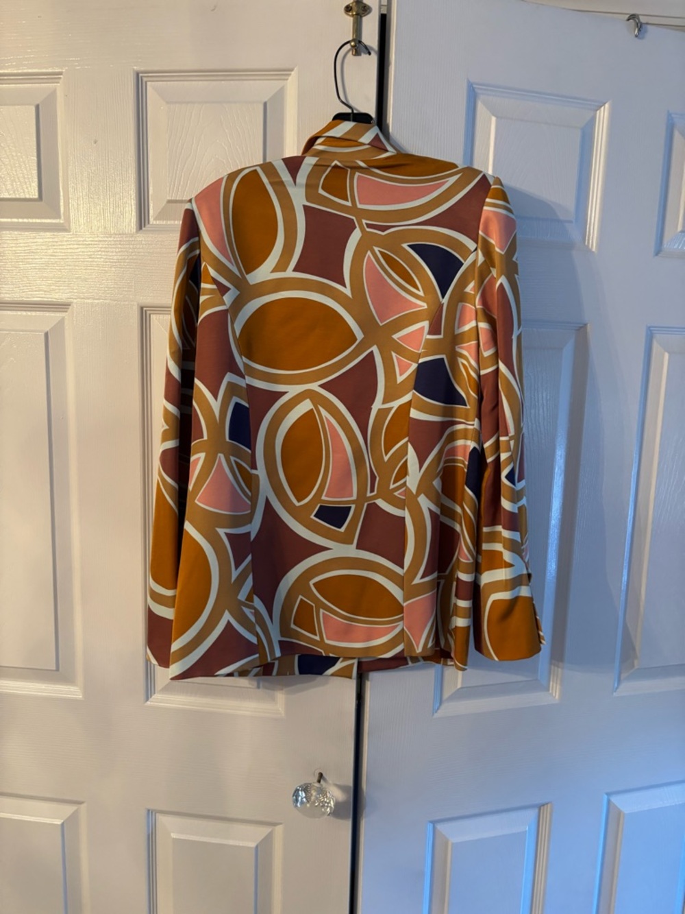 Alexis Brown Geometric Print Flare Pants & Blazer Set - Picture 2 of 6